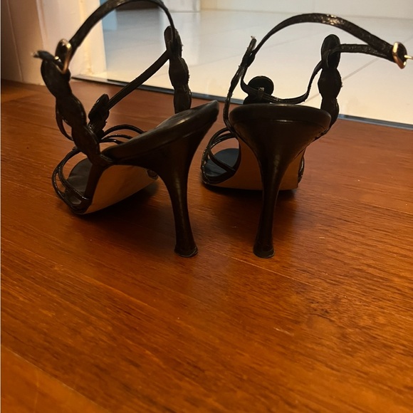 Manolo Blahnik black strappy heels - Picture 3 of 4